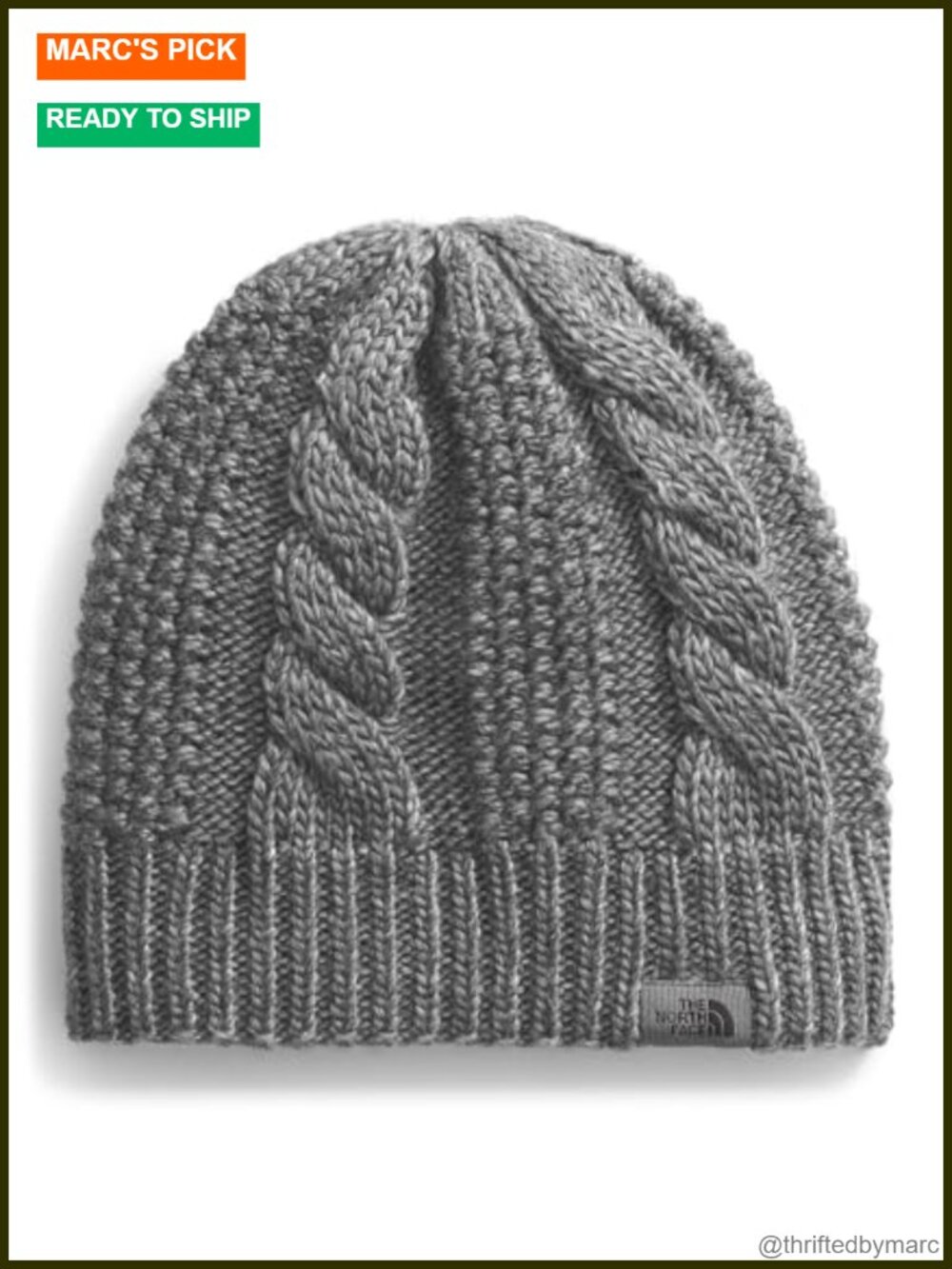 Cable Knit Fleece Lined Cuffed Beanie Winter Hat Deep Fit